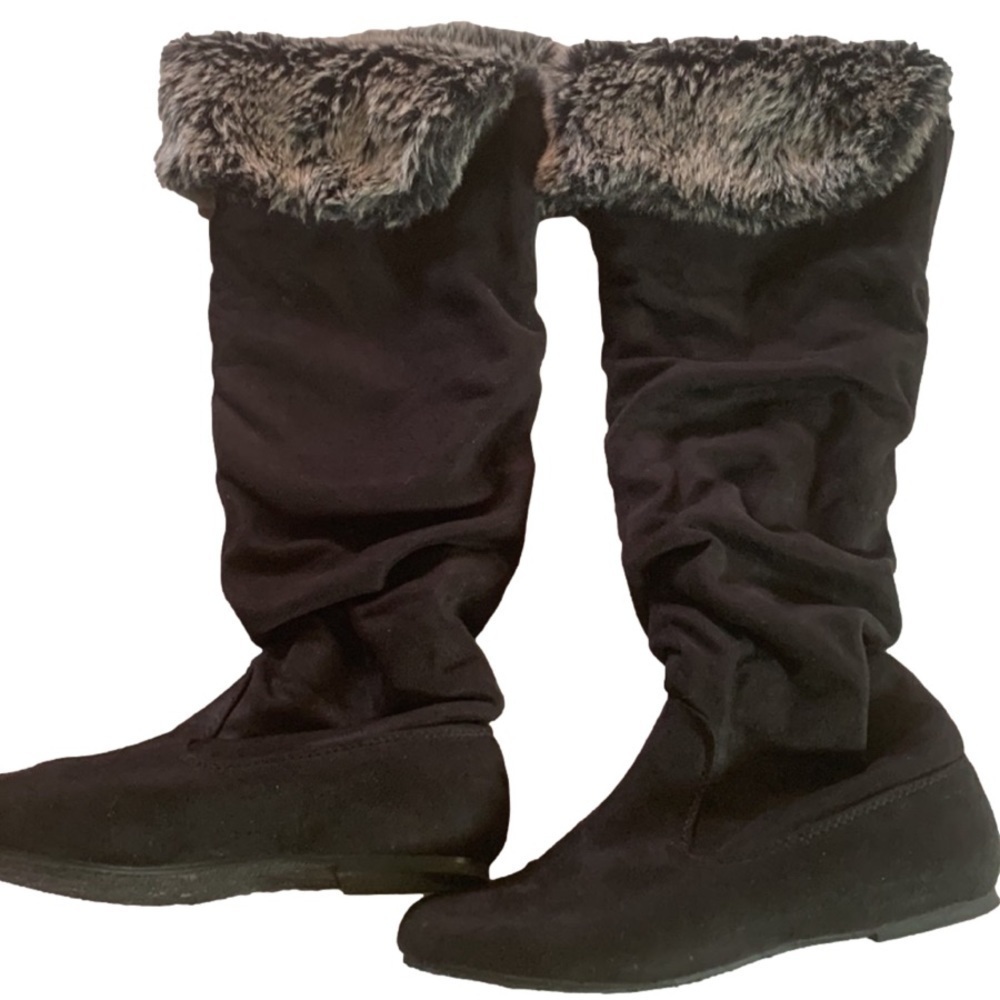 Sheiks Warm Winter Knee High Snow Boots with Stretchy Elastic Calf Size 7
